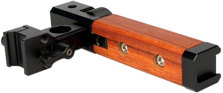 NICEYRIG NATO Griff Kamera Griff Holzgriff mit 15mm Rod klemme Schuhhalter Aufnahmebohrung für ARRI