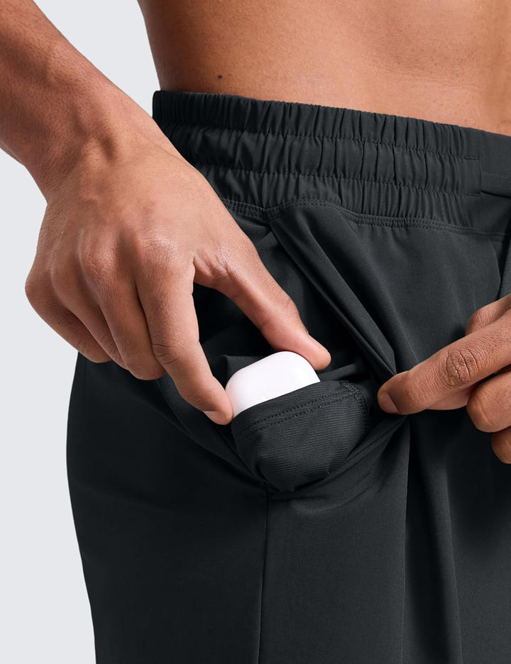 CRZ YOGA Herren Sports Shorts Schnelltrocknend Fitness Kurz Hose Laufshorts mit Taschen - 13/18/23cm