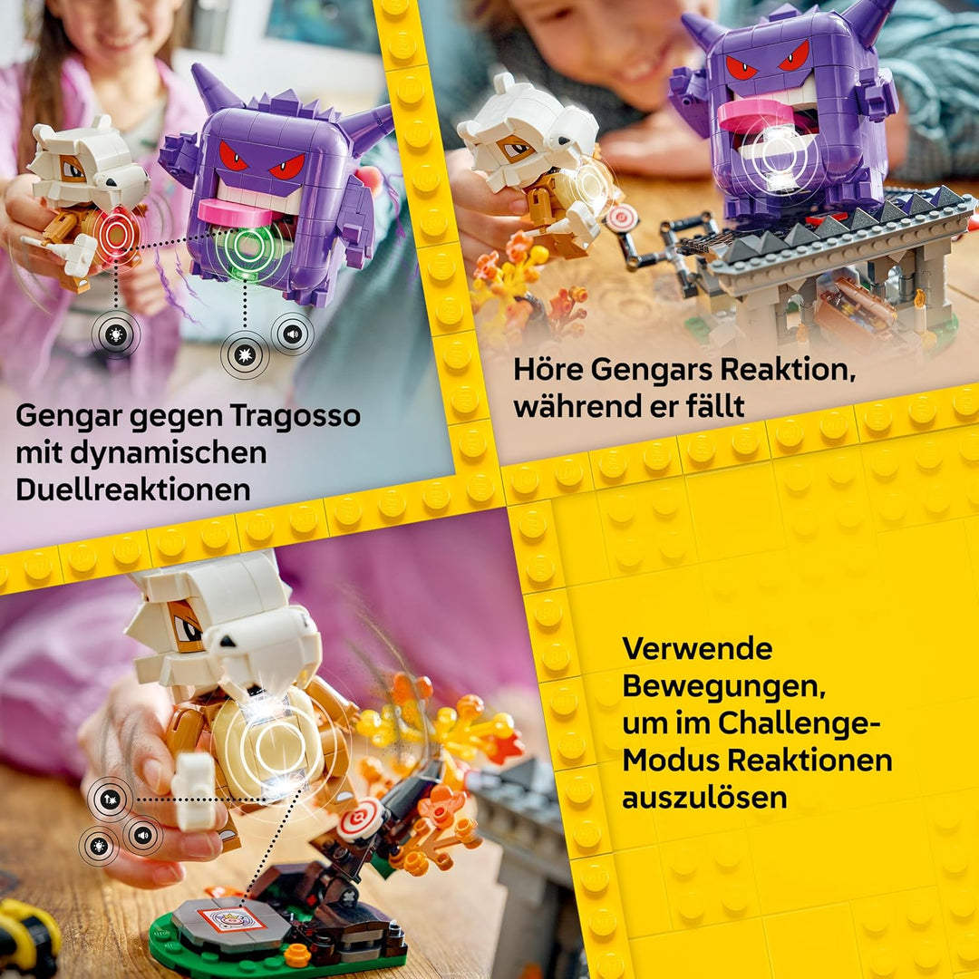 LEGO Pokémon SMART Play: Tragossos und Gengars Gruselduell - kompatibles interaktives Spielset mit 4
