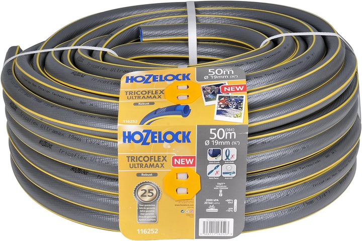 Hozelock 116252 50 m Tricoflex Ultramax Schlauch (19 mm Durchm.) 19mm diameter, 50 meter, 19mm diame