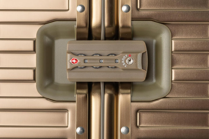 Travelhouse Tokyo 100% Aluminium Reisekoffer 3 Set 55cm + 65cm + 72cm (Champagner, Handgepäck, Mittl