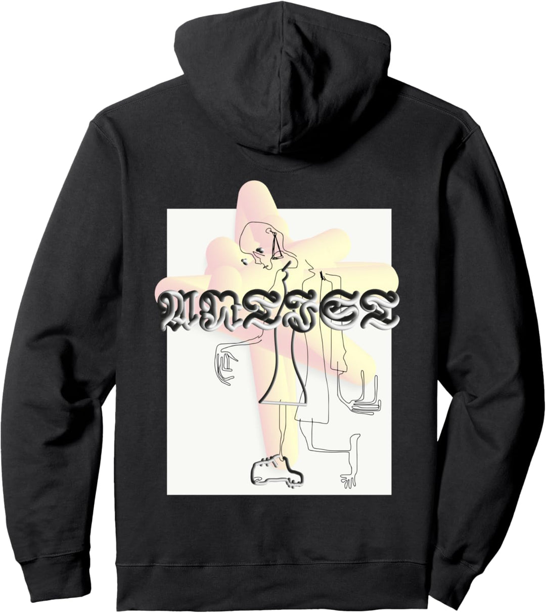 Moderne Kunst und abstrakte Kunst Figur Backprint Pullover Hoodie