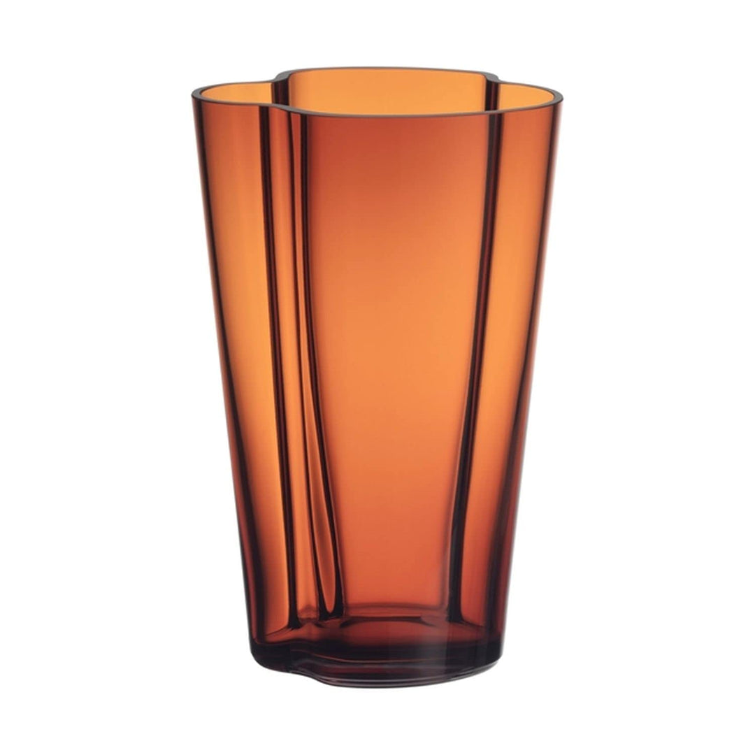 Iittala Aalto Vase Glas Kupferfarben, Masse: 14cm x 11,2cm x 22cm, 1062549 22cm Kupfer, 22cm Kupfer