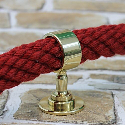 HAMBURGER TAUWERK-FABRIK EST. 1901 2 Endkappen und 9 Seilträger Messing glänzend für 30mm Handlaufse