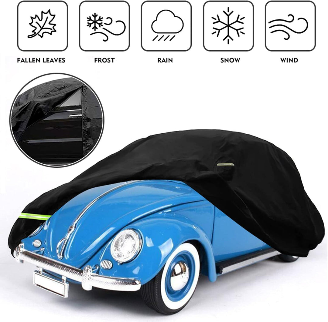 Vollgarage Autoabdeckung Kompatibel mit VW Beetle 1960-1980, Autoabdeckung für Drinnen und Draussen