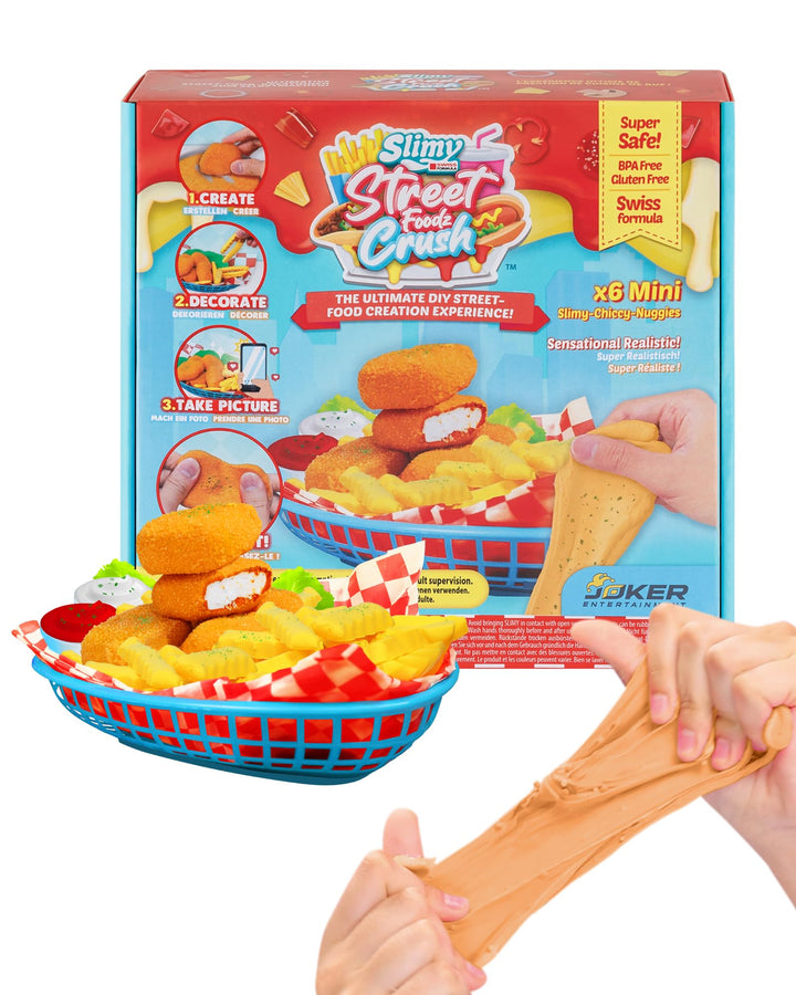 Slimy Street Foodz Crush - Mini Chiccy Nuggies, Slime und Knete Kreativ-Set, Backspiel zum selber Mi