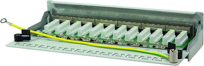 BIGtec 12 Port CAT6a Patchpanel Verteilerfeld Verteiler Patchfeld Desktop Tisch Wandmontage 500Mhz 1