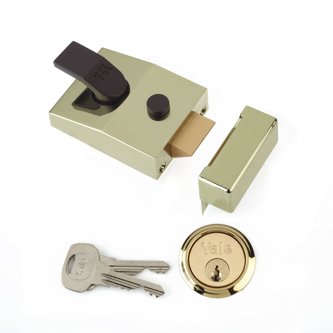 Yale Locks 89 Buntbart Nachtriegelschloss Brasslux 60 mm Dornmass Brasslux 60mm Backset Box, Brasslu