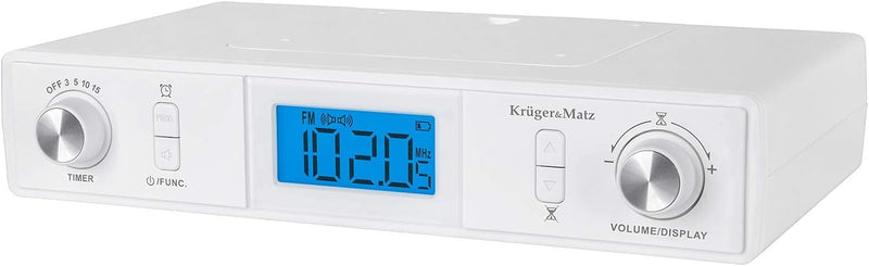 Küchenradio mit Bluetooth Krüger&Matz KM0817, Unterbauradio, LCD, Timer, Wecker