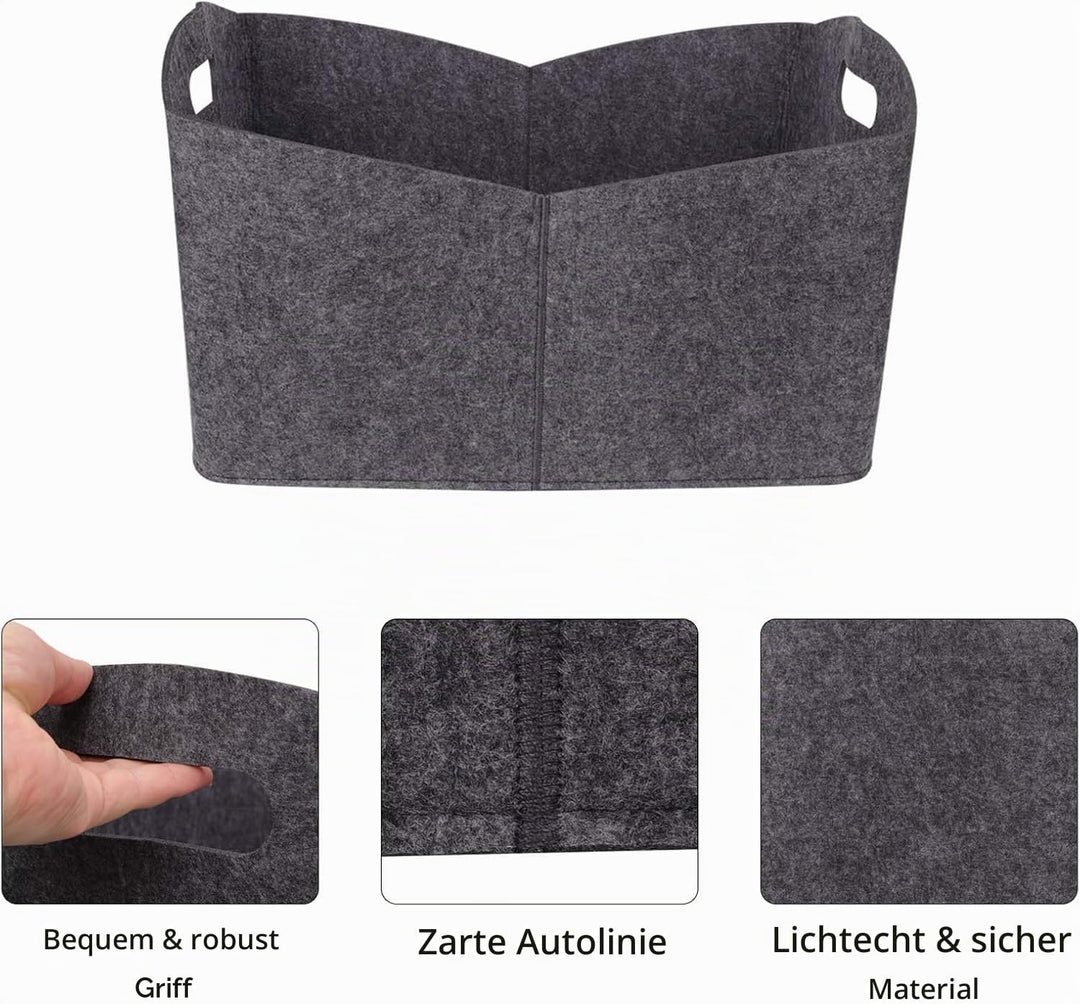 Holzkorb für Kaminholz, Faltbar Kaminholzkorb Holzkorb,Extra Dicker Brennholzkorb Feuerholzkorb Kami