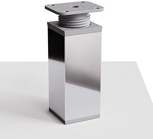 sossai® Design-Möbelfüsse MFV1 | höhenverstellbar | 8er Set | Vierkant-Profil: 40 x 40 mm | Farbe: C