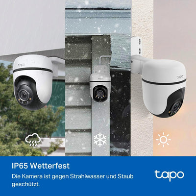 Tapo C51A 2K WLAN Überwachungskamera Aussen, 360° Schwenk-/Neige, Vollfarbige Nachtsicht, Personener