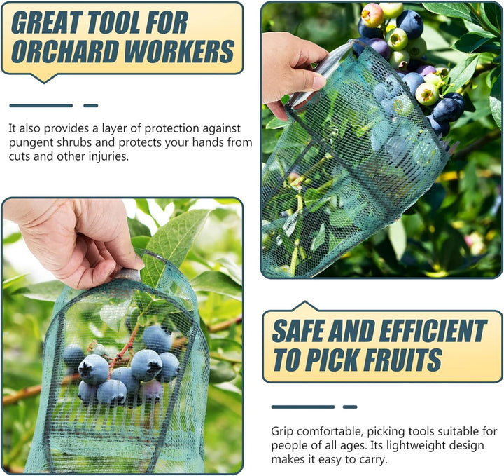 HEMOTON Berry Picker Rake mit Metallischem Kamm Und Ergonomischem Griff Blaubeeren Picker Scoop Harv