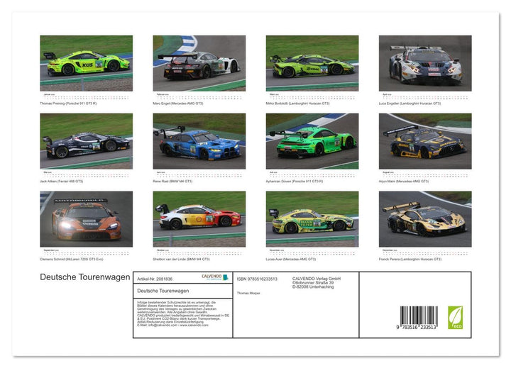 Deutsche Tourenwagen (Wandkalender 2026 DIN A3 quer), CALVENDO Monatskalender: Fotos aus der DTM (CA