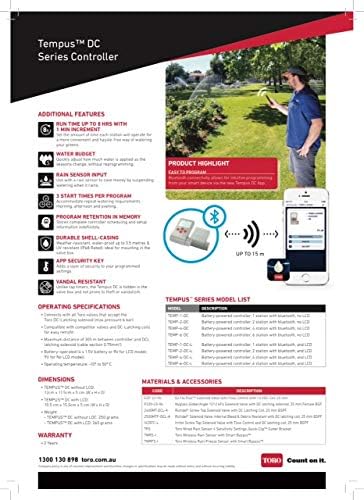 Toro Tempus WP 4-DC-L BT 4 Zonen Bluetooth und LCD Display Steuerbox