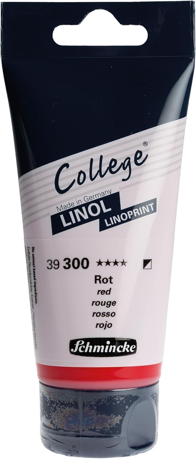 Schmincke - College Linol, Linoldruckset mit 5 x 75 ml Tuben, 84 001 097, Künstler-Linoldruck-Farben
