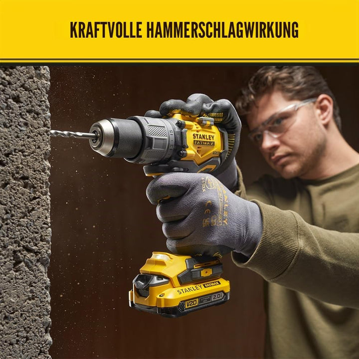 STANLEY FATMAX 18V V20 Akku-Bürstenloser Schlagbohrschrauber, (Nur Gerät), SFMCD726B-XJ