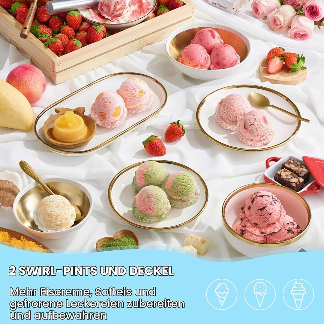 2 Stück Creami Behälter für Ninja Swirl, Tubs Zubehör für die Ninja Creami NC701 NC700 Serie, BPA-fr