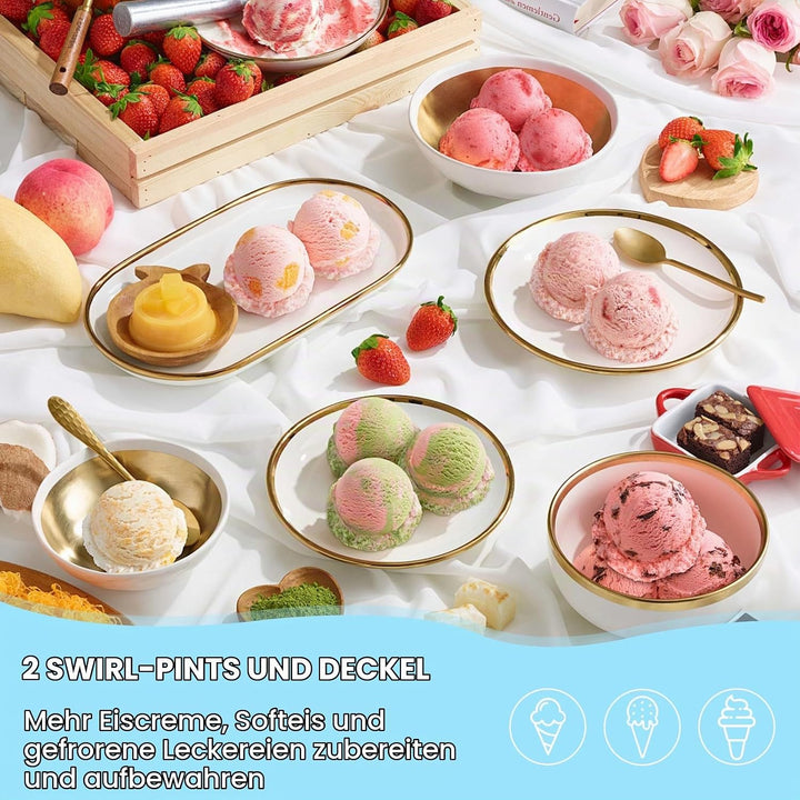 2 Stück Creami Behälter für Ninja Swirl, Tubs Zubehör für die Ninja Creami NC701 NC700 Serie, BPA-fr