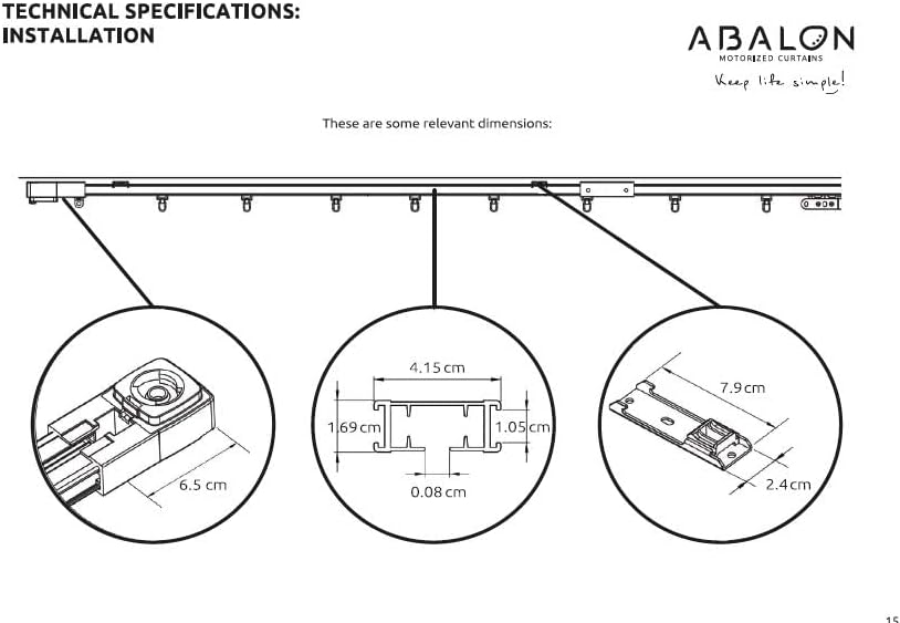 ABALON Angle, 90º oder 135º, Weiss, mit artikuliertem Master Carrier, elektrische vorhänge, elektris