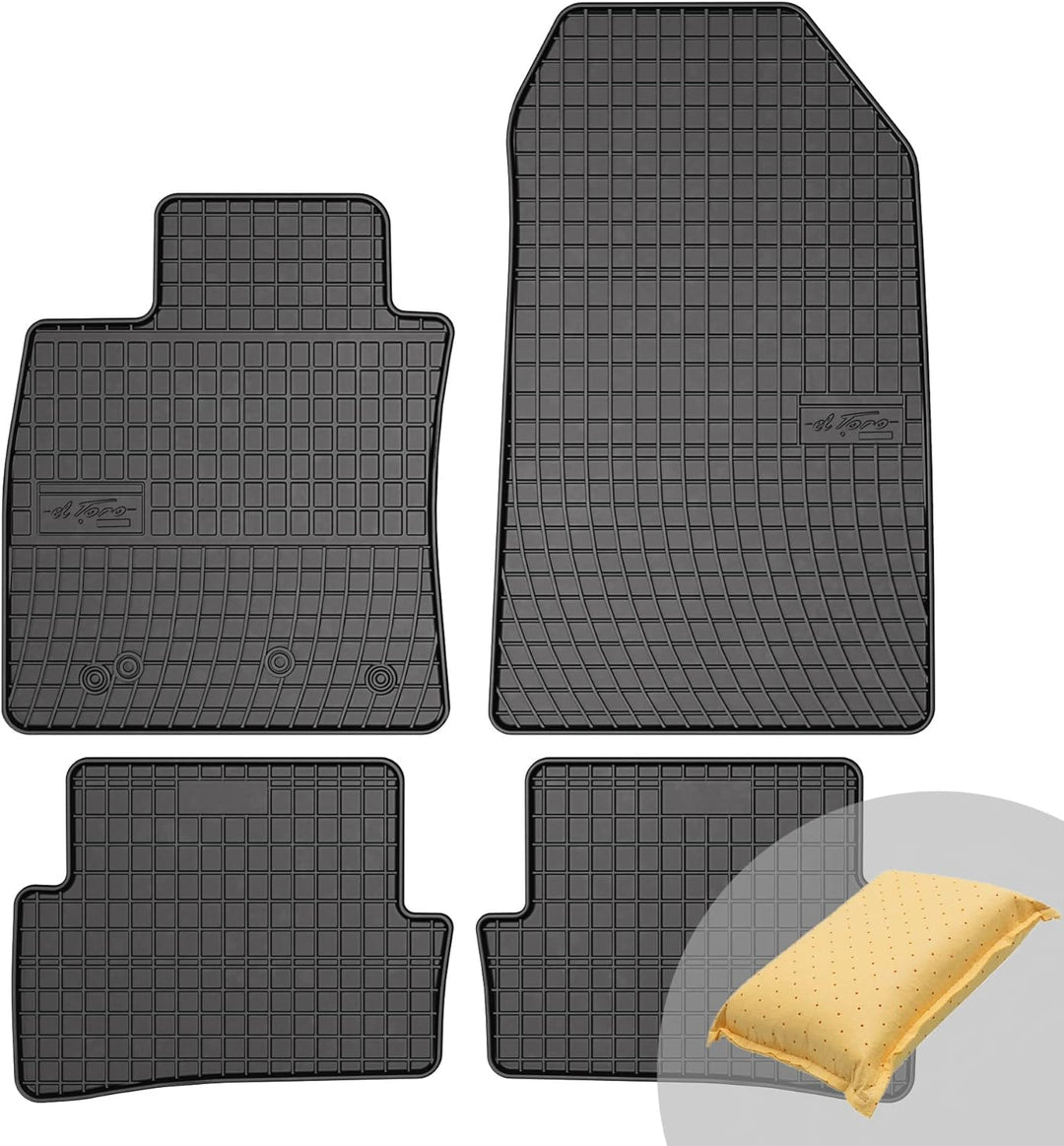 FROGUM EL Toro Gummimatten Ganzjähriges-Set von Autofussmatte Auto Fussmatten für Renault Clio IV 20