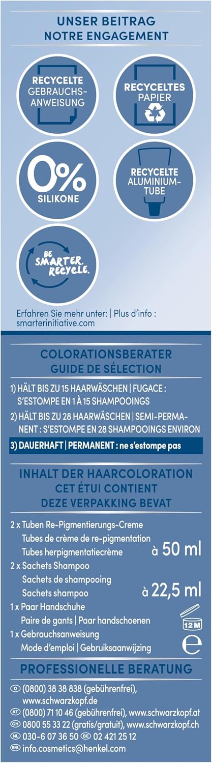 Men Perfect Re-Nature Männer Dunkelbraun bis Schwarz (4x 145 ml), Re-Pigmentierungs-Creme, stellt oh