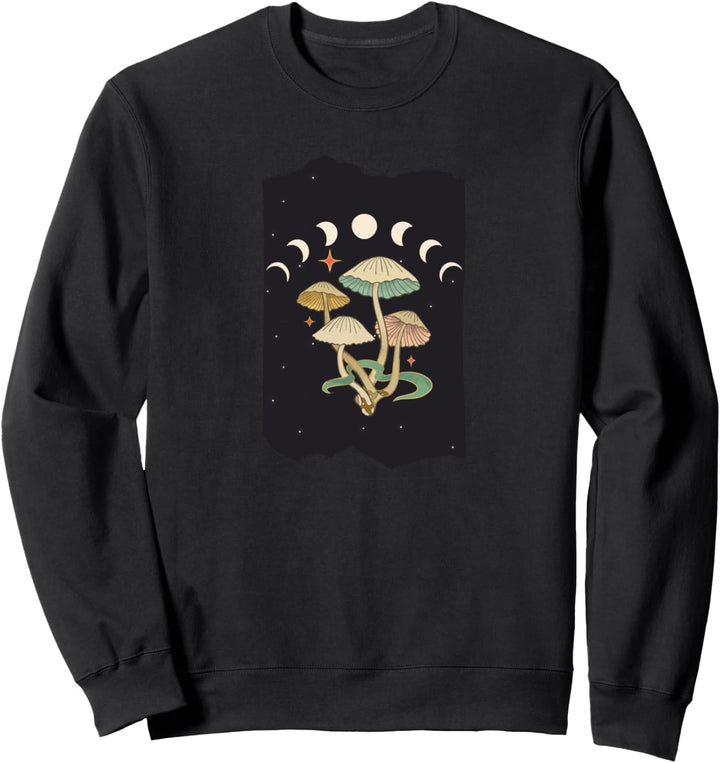 Himmlische Mondphase, Mondzyklus, Pilze Sweatshirt