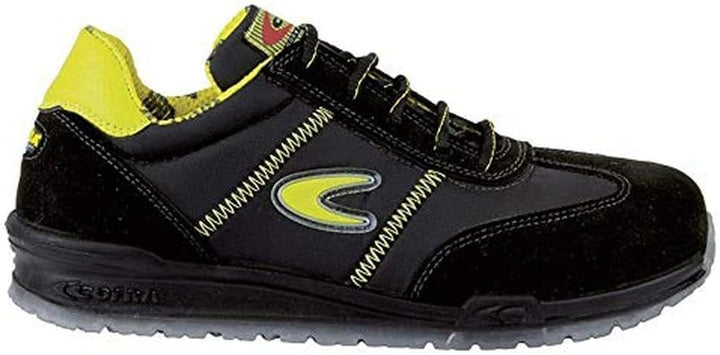 Cofra 78400-000.W40 OWENS S1 P SRC Sicherheitsschuhe, Schwarz/Gelb, Grösse 40 40 EU, 40 EU