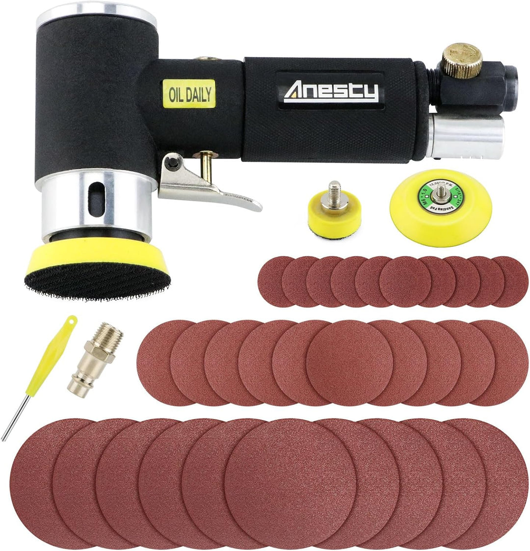 Mini Druckluft Poliermaschine Exzenterschleifer Schleifmaschine Polierer 25mm 50mm 75mm Schleifschei