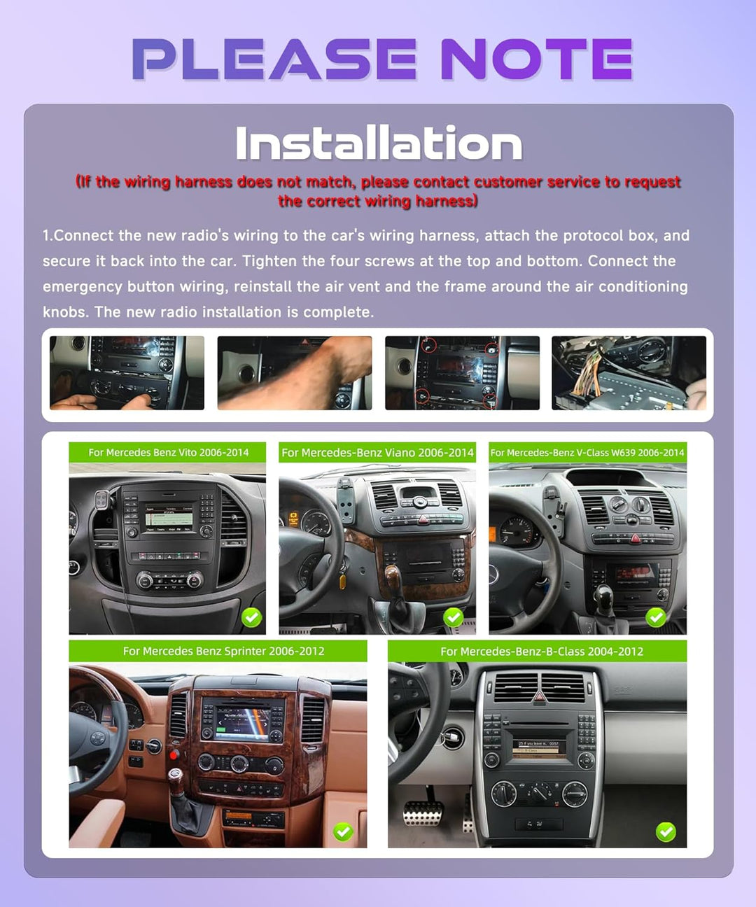 4G+128G Wireless Carplay Android 15 Autoradio für Mercedes Benz A/B Class W169 W245 B200 W639 Vito V