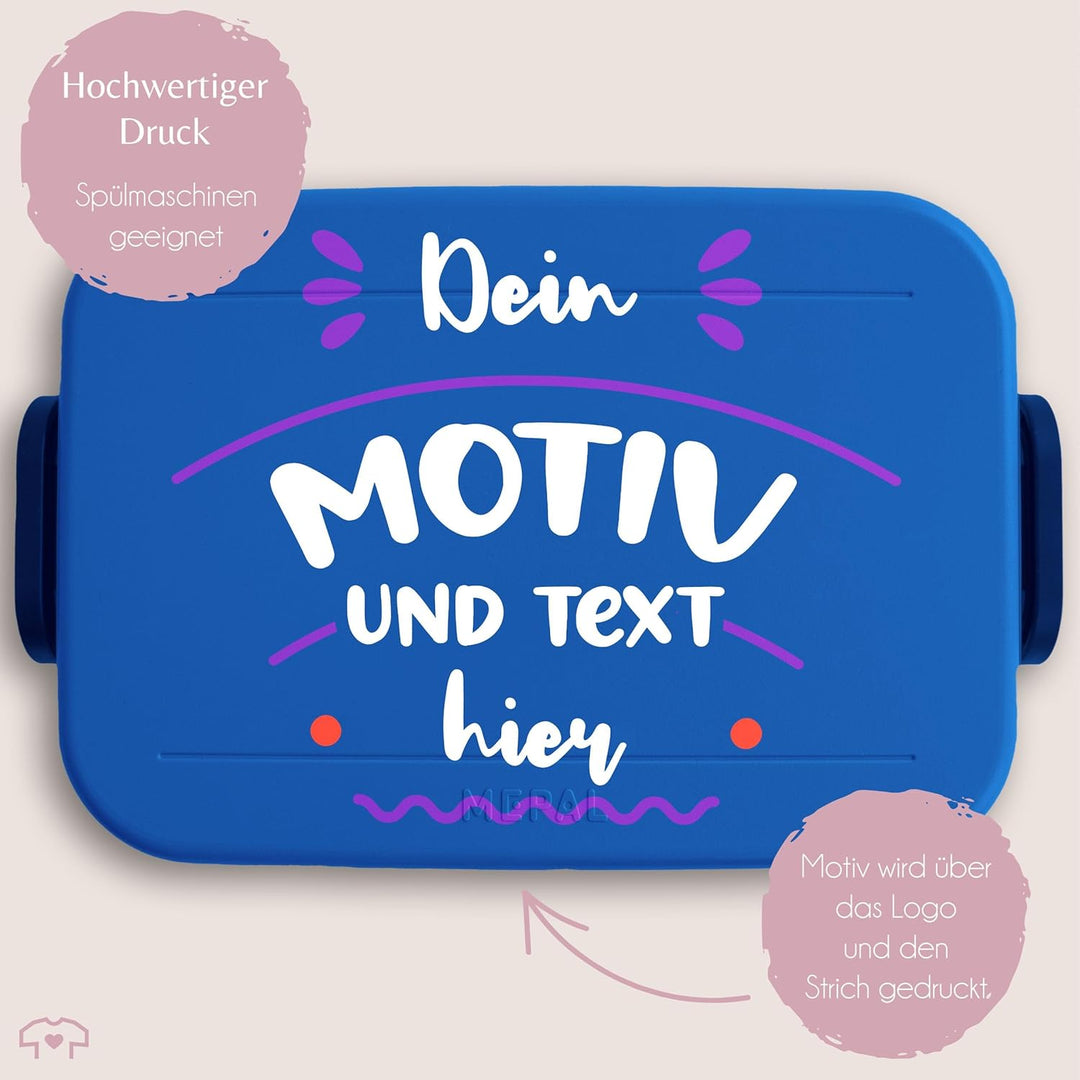 Kinder Bento Box Midi Lunchbox für Mepal Bentobox - Bild - Brotbox Dein Motiv und Text Jausenbox mit