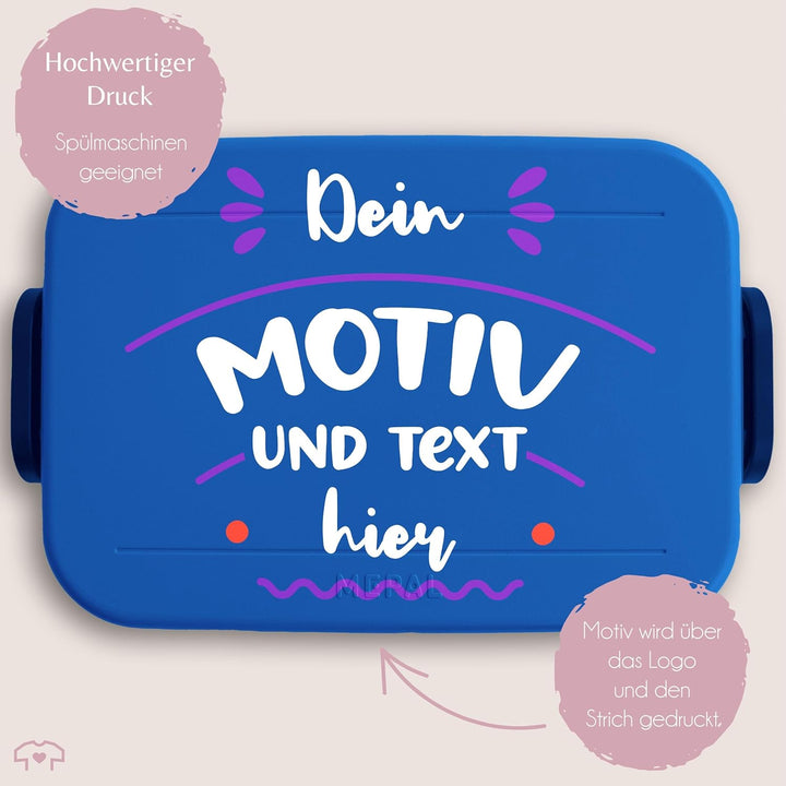 Kinder Bento Box Midi Lunchbox für Mepal Bentobox - Bild - Brotbox Dein Motiv und Text Jausenbox mit