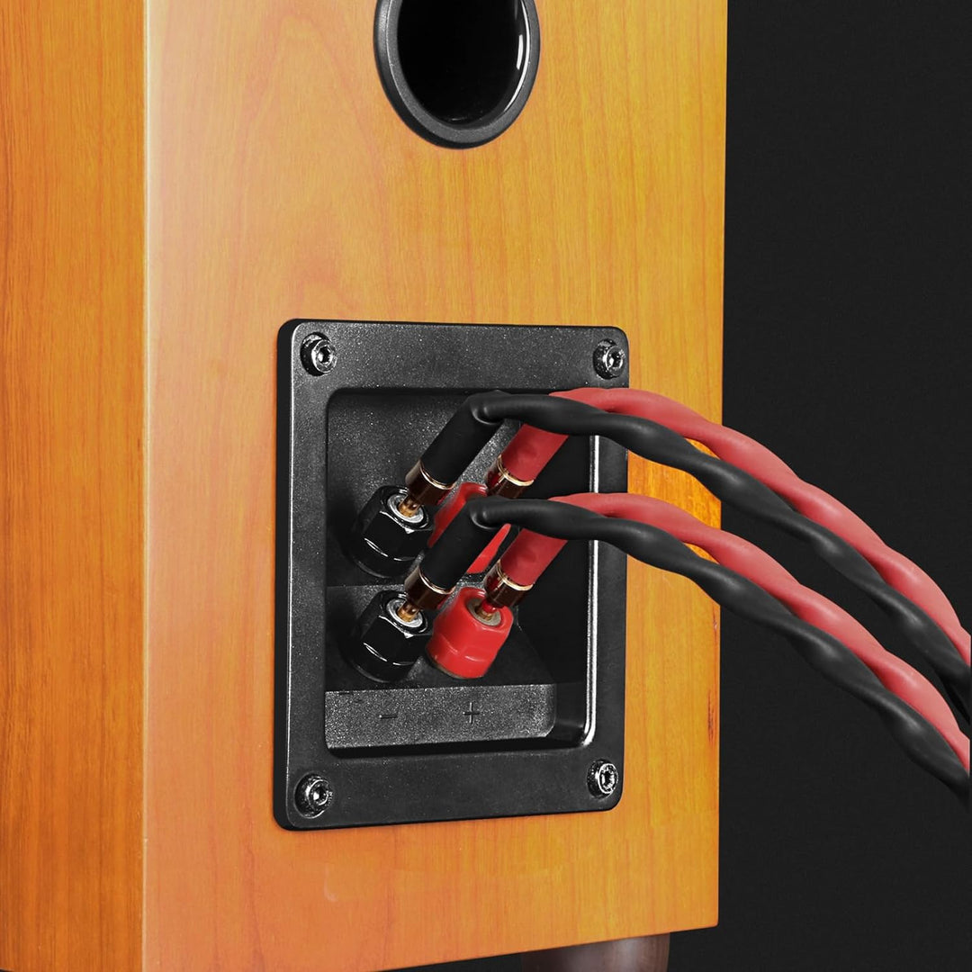 KK CABLE k4B-2B Bi-Wire Lautsprecherkabel (2 Bananenstecker - 4 Bananenstecker), 1 Paar Set (insgesa