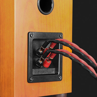 KK CABLE k4B-2B Bi-Wire Lautsprecherkabel (2 Bananenstecker - 4 Bananenstecker), 1 Paar Set (insgesa