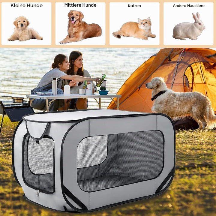 92 * 52 * 52 cm Hundetransportbox Faltbar Oxford-Gewebe Hundetasche Netzstoff transportbox Hund Atmu