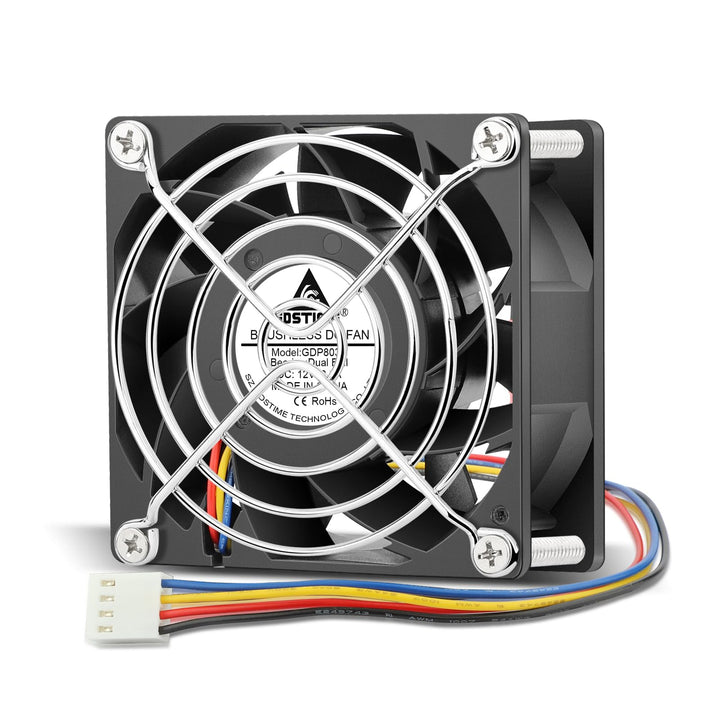 GDSTIME 12v pwm lüfter 80mm 4pin 80x38mm lüfter Dual Kugellager 5500 U/min | lüfter 80mm 12v 4pin cp