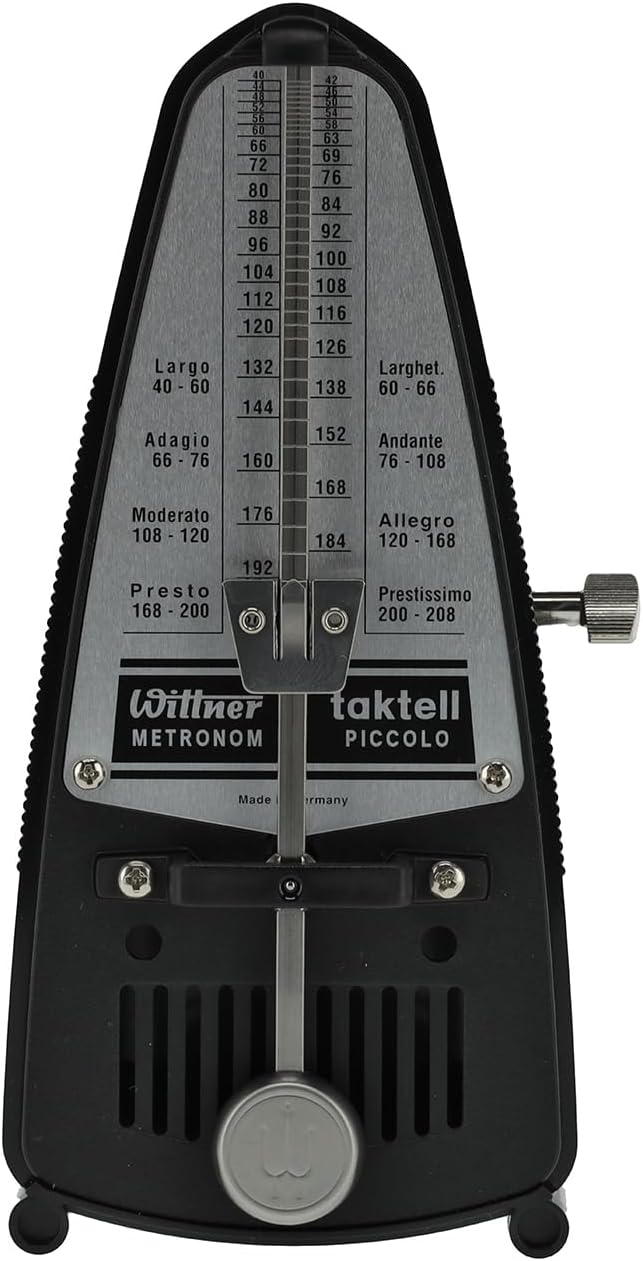 Wittner Metronom 836 Kunststoffgehäuse ohne Glocke Taktell Piccolo schwarz schwarz Single, schwarz S