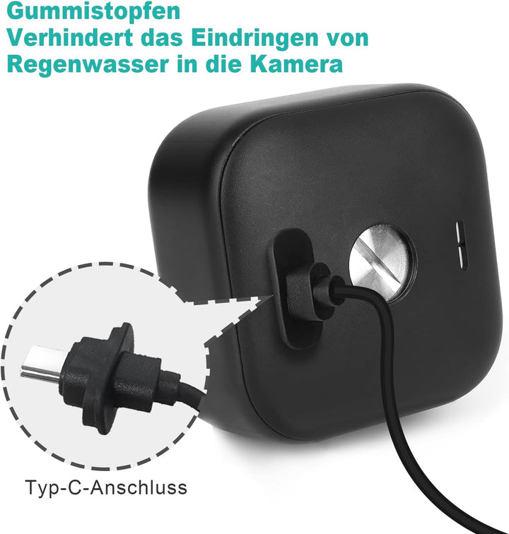 Solarpanel für Blink Kamera, 4W Solarmodul kompatibel mit Blink Outdoor 4 (4th Gen) Kamera, Verstell
