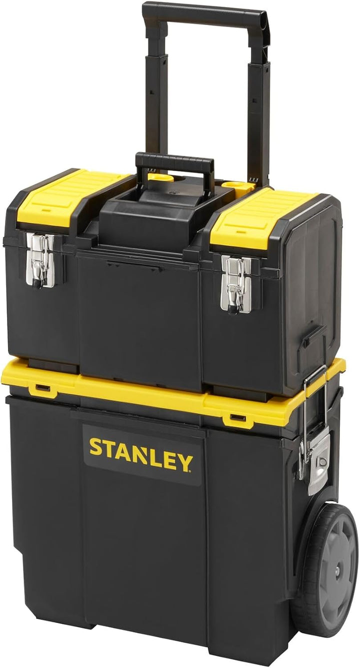 Stanley Mobile Werkzeugbox (48 x 57 x 29 cm, 2-in-1 Variante mit abnehmbarer Werkzeugbox, robuster T