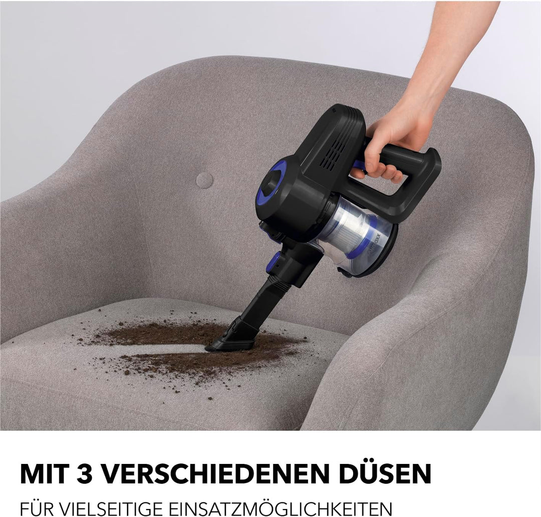 CLEANmaxx kabelloser Hand- und Bodenstaubsauger ohne Beutel | Starker Akku für bis zu 35 Min. Laufze