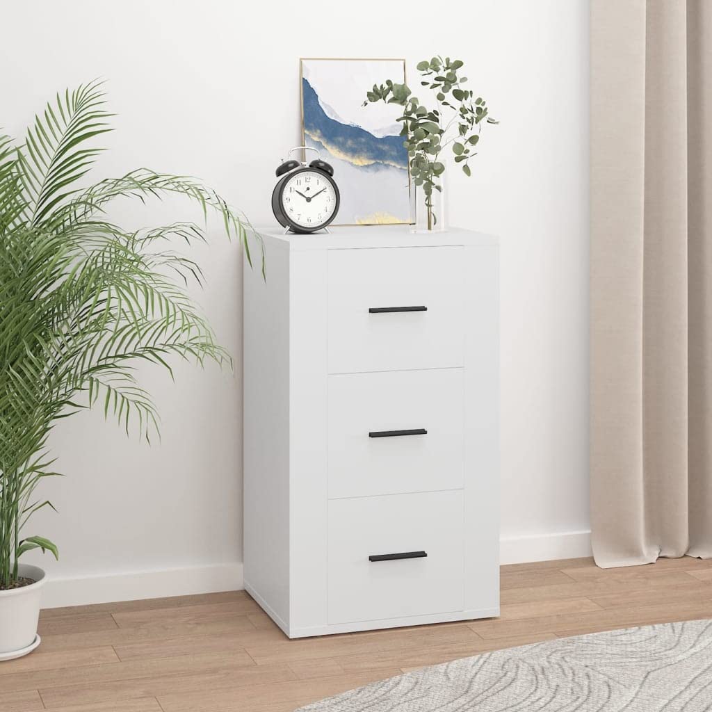 FIRBNUS Bücherschranks 40x33x70 cm Seitenschrank mit 3 Schubladen Beistellschrank Schubladenschrank