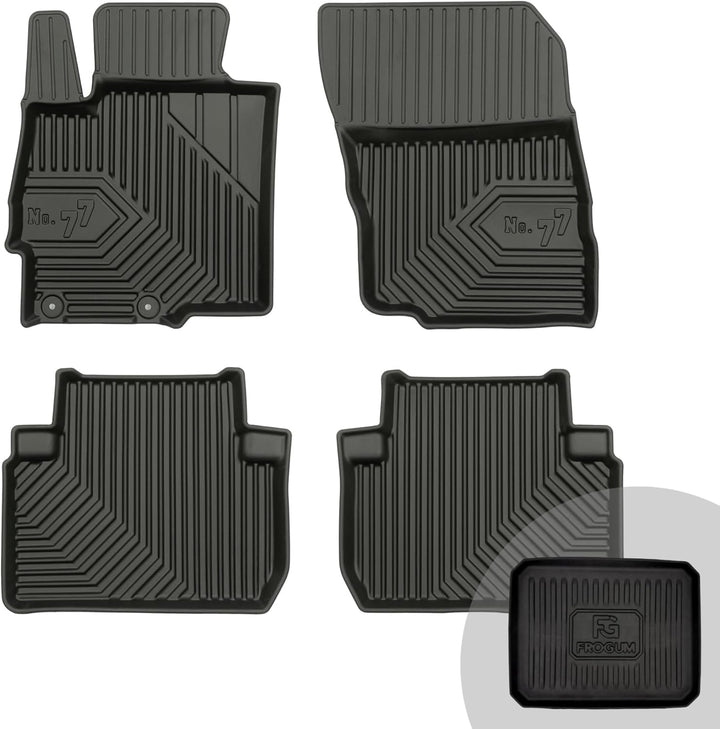 FROGUM No.77 Gummimatten Ganzjahresset von Auto Fussmatten Autofussmatten für Mitsubishi Eclipse Cro