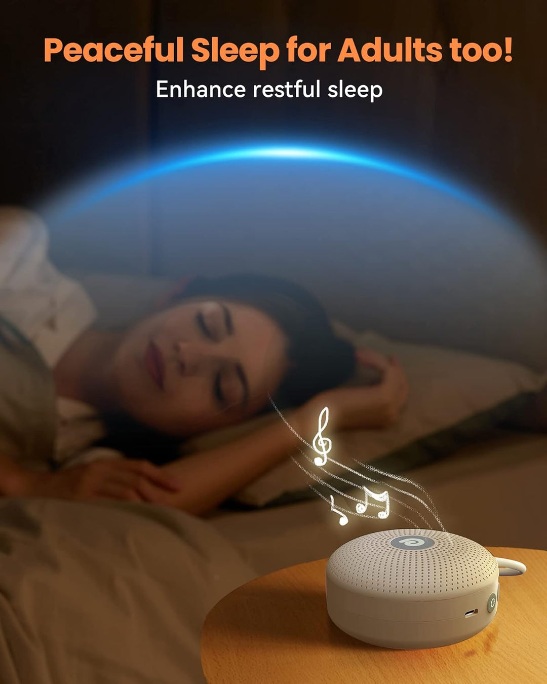 Dreamegg White Noise Machine - D11Max Einschlafhilfe Babys Erwachsene, Portable White Noise Machine