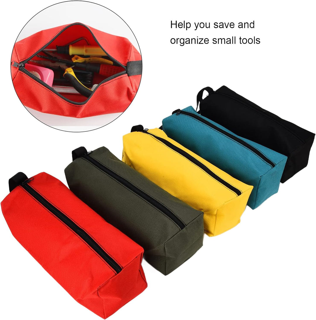 Jadeshay 5 Stück Werkzeugtasche mit Reissverschluss, Hardware Werkzeug Tasche Kleine Aufbewahrungs B