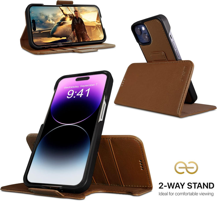 Dreem Fibonacci iPhone 14 Plus Brieftaschen-Etui / 2-in-1 stossfestes Etui und abnehmbares Folio aus