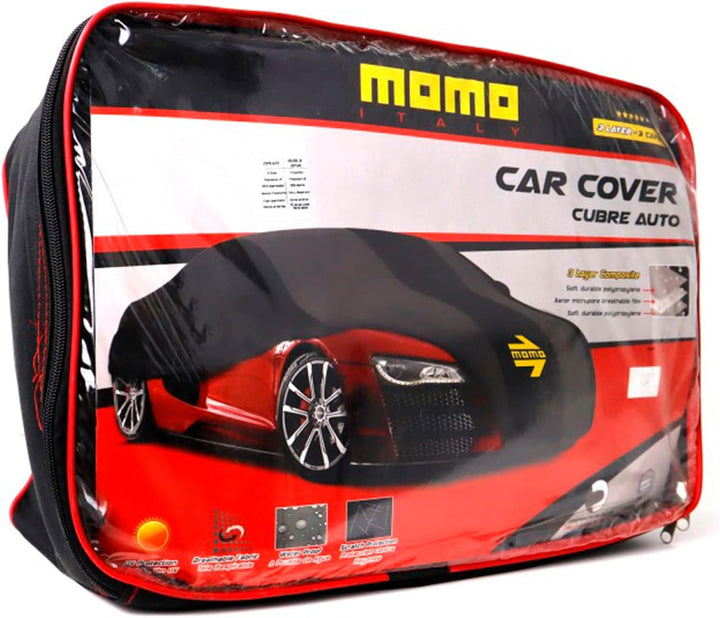 MOMO AUTOABDECKUNG OUTDOOR 3 SCHICHTEN ELASTISCH - AUTO SCHUTZHÜLLE OUTDOOR GRÖSSE XL (530x178x120 C