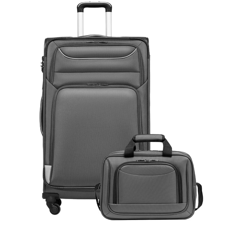 COOLIFE Koffer Trolley Koffer Reisekoffer von 4 Rollen Stoffkoffer Handgepäck TSA-Schloss Der Koffer