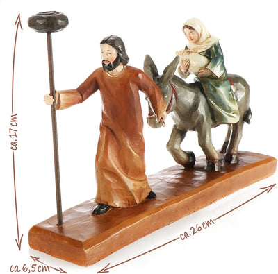 com-four® Krippenfiguren mit Kerzenhalter - christliche Weihnachtsdeko - Aufsteller aus Polyresin -