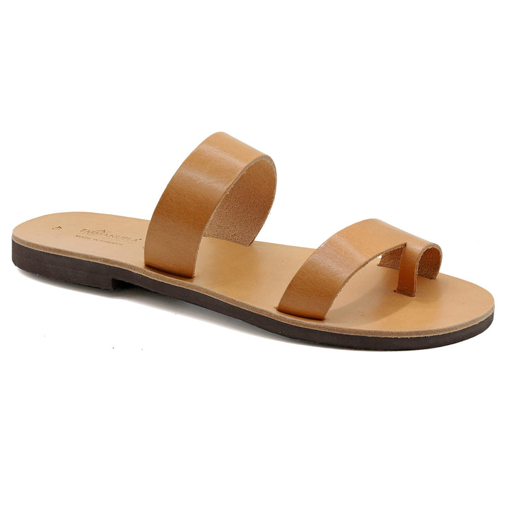 Emmanuela Griechische handgefertigte Ledersandalen, hochwertige Slide Sandalen, Sommerschuhe für Her