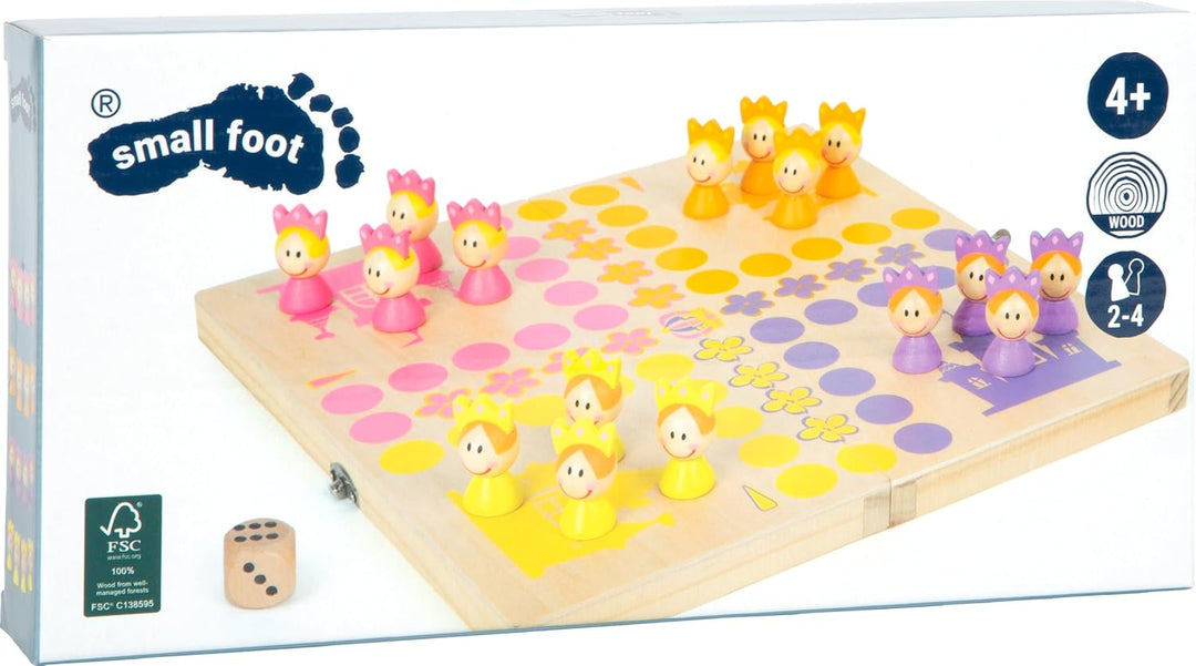 small Foot Ludo Prinzessinnen, aus FSC 100%-zertifiziertem Holz, mit praktischer Transportbox für un
